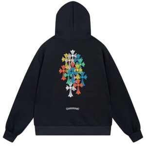 【Chrome Hearts】26SS マルチカラーセメタリークロス群 フード付きパーカー(フーディー・ユニセックス・オーバーサイズ)【E23】