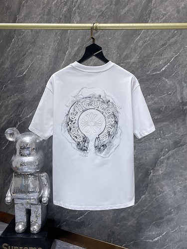 【Chrome Hearts】26SS ホースシュー クロス刺繍 ハンドペイント 半袖Tシャツ 280g ヘビーウェイト メンズ レディース 【995】 4 【Chrome Hearts】26SS ホースシュー クロス刺繍 ハンドペイント 半袖Tシャツ 280g ヘビーウェイト メンズ レディース 【995】 - 画像 (4)