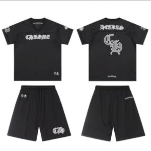 【Chrome Hearts】メッシュ アイスホッケージャージ 上下セット Vネック スポーツ 半袖 ショートパンツ オーバーサイズ メンズ レディース
