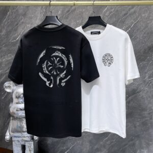 ホーム 24 【Chrome Hearts】26SS ウォッシュド ホースシュー レーザーフィルム 半袖Tシャツ 280g ヘビーウェイト メンズ レディース【8990】