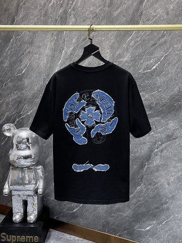 【Chrome Hearts】26SS ウォッシュド ホースシュー アップリケ刺繍 半袖Tシャツ 280g ヘビーウェイト メンズ レディース 【8979】 2 【Chrome Hearts】26SS ウォッシュド ホースシュー アップリケ刺繍 半袖Tシャツ 280g ヘビーウェイト メンズ レディース 【8979】 - 画像 (2)