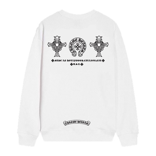 【Chrome Hearts】26SS トリプルモチーフ(ツインヴァインクロス&ホースシュー)MADE IN HOLLYWOOD スクロールラベル クルーネック スウェット トレーナー(長袖・ユニセックス・オーバーサイズ)【D30】 3 【Chrome Hearts】26SS トリプルモチーフ(ツインヴァインクロス&ホースシュー)MADE IN HOLLYWOOD スクロールラベル クルーネック スウェット トレーナー(長袖・ユニセックス・オーバーサイズ)【D30】 - 画像 (3)