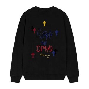 【Chrome Hearts】26SS SUPPLY THE DEMAND グラフィティレタリング&マルチカラーCHプラス クルーネック スウェット トレーナー(長袖・ユニセックス・オーバーサイズ)【D35】