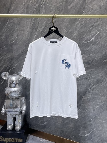 【Chrome Hearts】26SS ウォッシュド ホースシュー アップリケ刺繍 半袖Tシャツ 280g ヘビーウェイト メンズ レディース 【8979】 5 【Chrome Hearts】26SS ウォッシュド ホースシュー アップリケ刺繍 半袖Tシャツ 280g ヘビーウェイト メンズ レディース 【8979】 - 画像 (5)