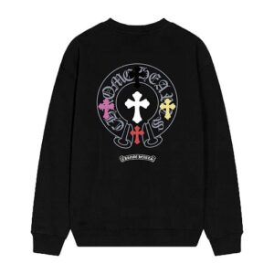 【Chrome Hearts】26SS グラフィティトリプルセメタリークロス&スプラッター クルーネック スウェット トレーナー(長袖・ユニセックス・オーバーサイズ)【D40】