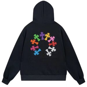 【Chrome Hearts】26SS マルチカラーサークルクロス フード付きパーカー(フーディー・ユニセックス・オーバーサイズ)【M11】