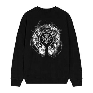 【Chrome Hearts】26SS スモークスカル&ホースシュー CHプラス クルーネック スウェット トレーナー(長袖・ユニセックス・オーバーサイズ)【D38】