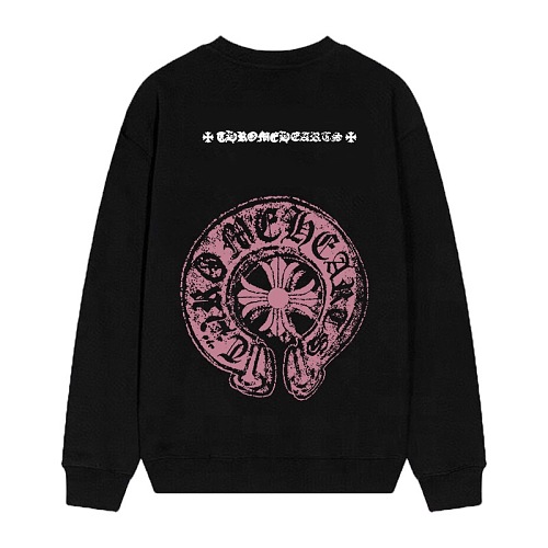 【Chrome Hearts】26SS ヴィンテージディストレストピンクホースシュー&CHプラスロゴ クルーネック スウェット トレーナー(長袖・ユニセックス・オーバーサイズ)【D43】 1 【Chrome Hearts】26SS ヴィンテージディストレストピンクホースシュー&CHプラスロゴ クルーネック スウェット トレーナー(長袖・ユニセックス・オーバーサイズ)【D43】