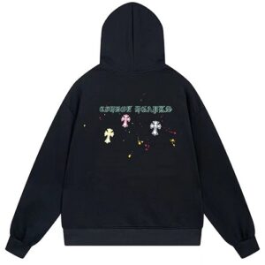 Chrome Hearts マルチカラークロスロゴ プリント パーカー オーバーサイズ フーディー メンズ レディース 人気 ストリートファッション 【e03】