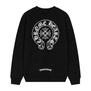 【Chrome Hearts】26SS クラシックホースシュー&CHプラス クロス クルーネック スウェット トレーナー(長袖・ユニセックス・オーバーサイズ)【D41】