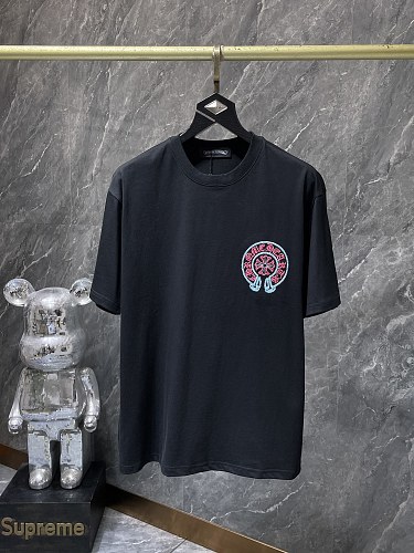 【Chrome Hearts】26SS ホースシュー クロス刺繍 ヘビーウェイト 半袖Tシャツ メンズ レディース ブラック ホワイト 【8968】 3 【Chrome Hearts】26SS ホースシュー クロス刺繍 ヘビーウェイト 半袖Tシャツ メンズ レディース ブラック ホワイト 【8968】 - 画像 (3)