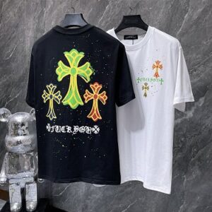 ホーム 19 【Chrome Hearts】26SS クロス グラフィティ ハンドペイント 半袖Tシャツ オーバーサイズ メンズ レディース ストリートファッション 【8959】