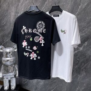 ホーム 16 【Chrome Hearts】26SS サンスクリットロゴ クロス 半袖Tシャツ オーバーサイズ メンズ レディース ストリートファッション 【8958】