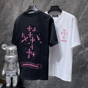 ホーム 15 【Chrome Hearts】26SS ビッグクロス アップリケ刺繍 半袖Tシャツ オーバーサイズ メンズ レディース ストリートファッション 【8960】