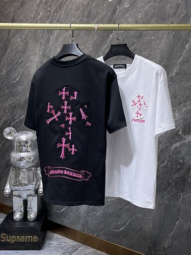 【Chrome Hearts】26SS ビッグクロス アップリケ刺繍 半袖Tシャツ オーバーサイズ メンズ レディース ストリートファッション 【8960】 1 【Chrome Hearts】26SS ビッグクロス アップリケ刺繍 半袖Tシャツ オーバーサイズ メンズ レディース ストリートファッション 【8960】