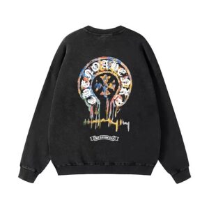 【Chrome Hearts】クロスロゴ クルーネックスウェット バックプリント オーバーサイズ ヴィンテージ メンズ レディース ストリート 韓国ファッション Y2K【N11】