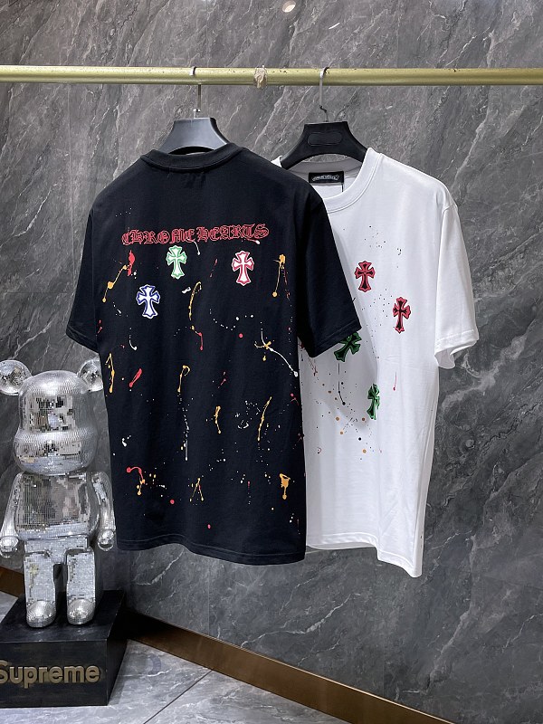 激安】クロムハーツ 2026SS カラフル クロス 発泡 ペイント Tシャツ