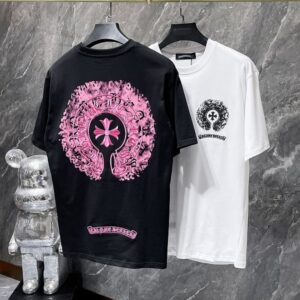 ホーム 6 【激安】 Chrome Hearts クロムハーツ 2026SS 3D重影 ホースシュー クロス 刺繍 Tシャツ 【8963】