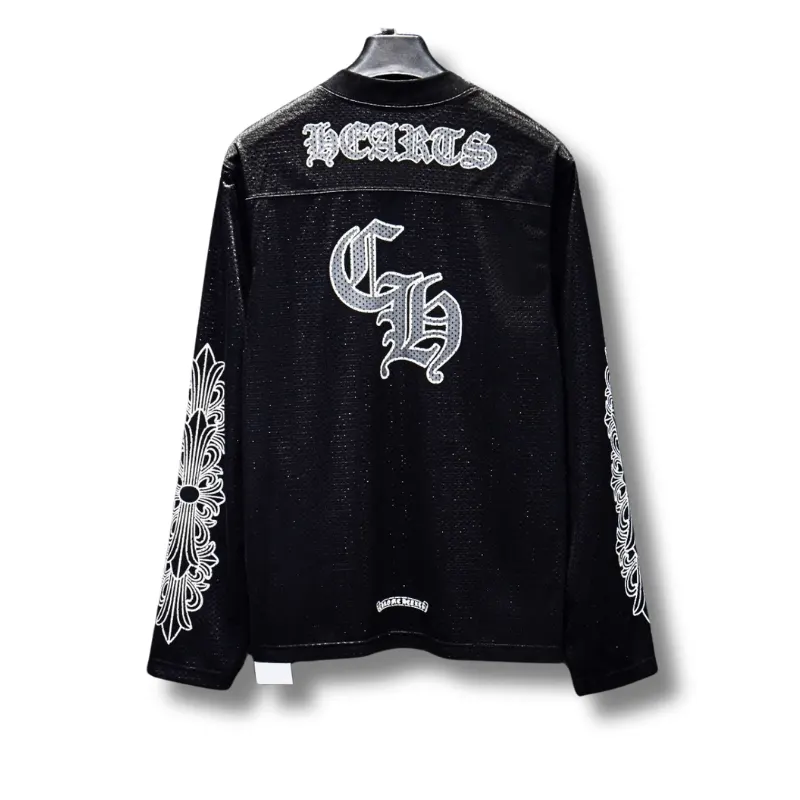 Chrome Hearts クロムハーツ 限定 メッシュ 長袖Tシャツ ロンT 黒 白