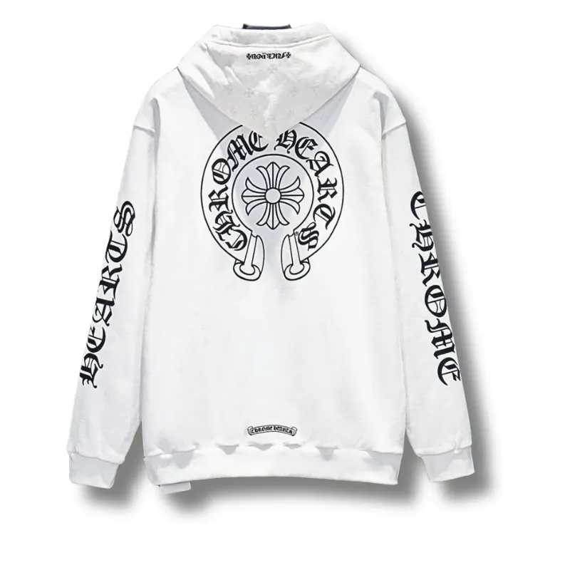 Chrome Hearts クロムハーツ ジップパーカー 馬蹄 ロゴ 白 純棉